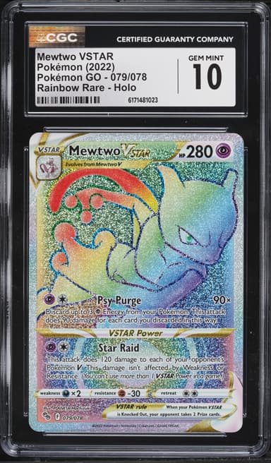 Rainbow Rare Mewtwo Vstar
