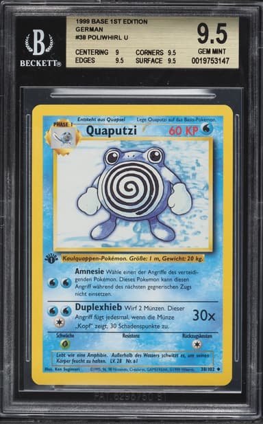Set Poliwhirl Quaputzi 1st Edition